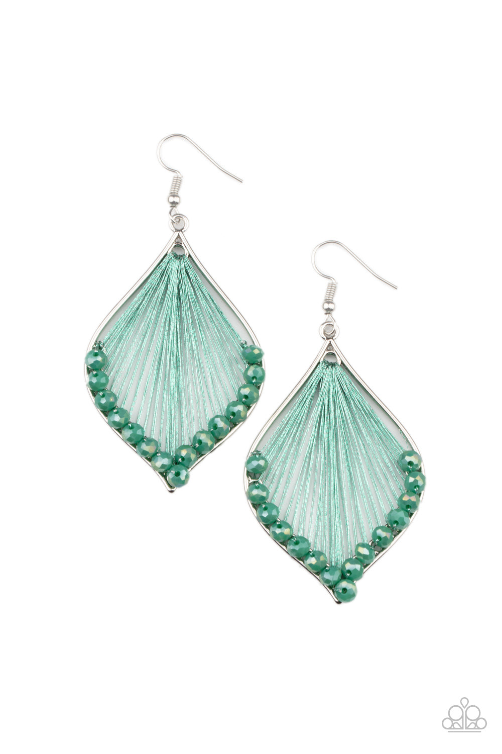 Pulling At My HARP-strings - green - Paparazzi earrings