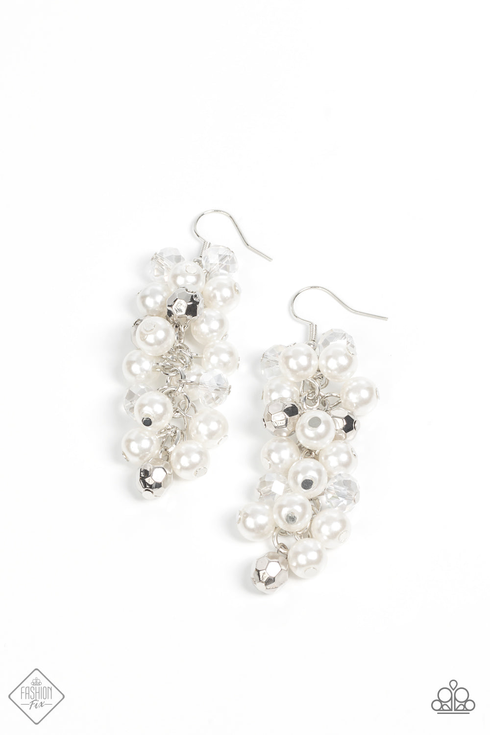 Pursuing Perfection - white - Paparazzi earrings