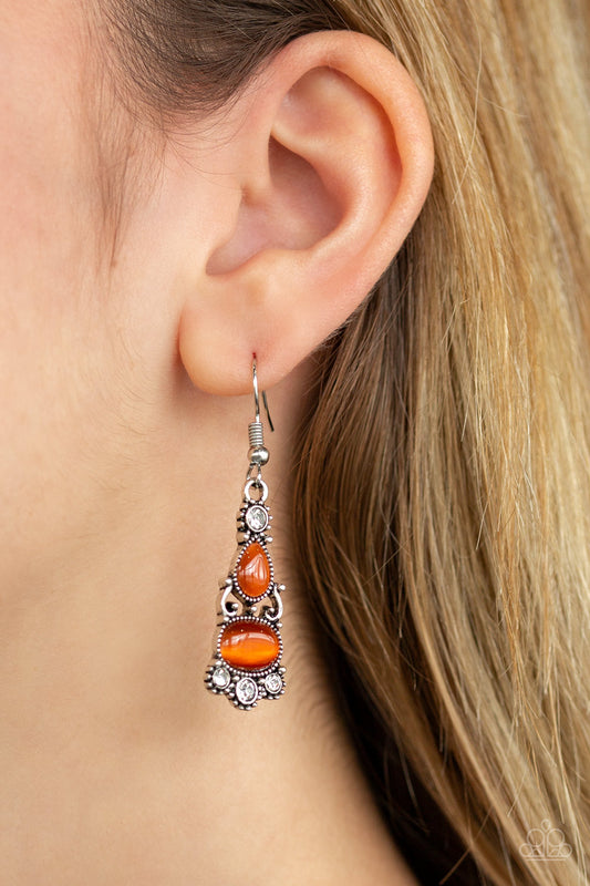 Push Your Luxe - orange - Paparazzi earrings