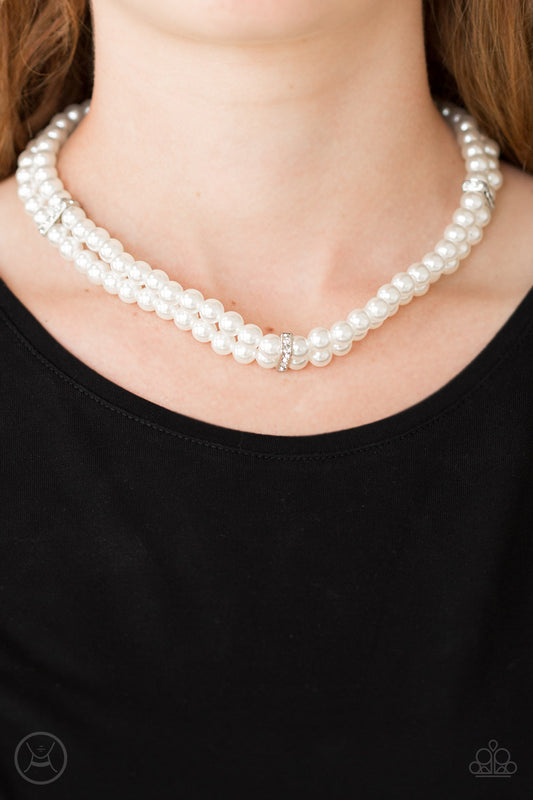Put On Your Party Dress - white - Paparazzi necklace