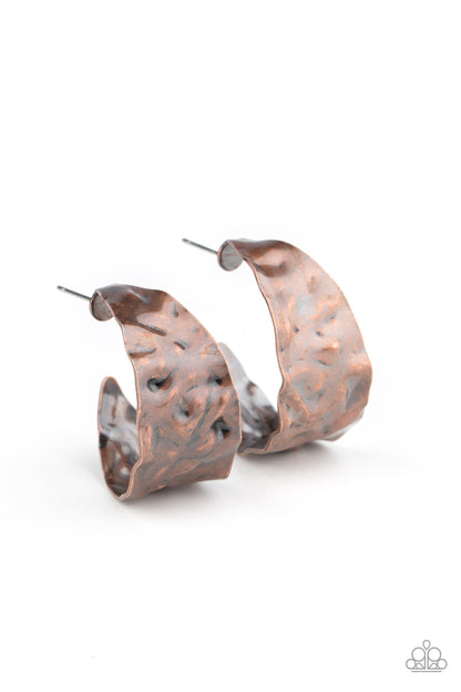 Put Your Best Fact Forward - copper - Paparazzi earrings