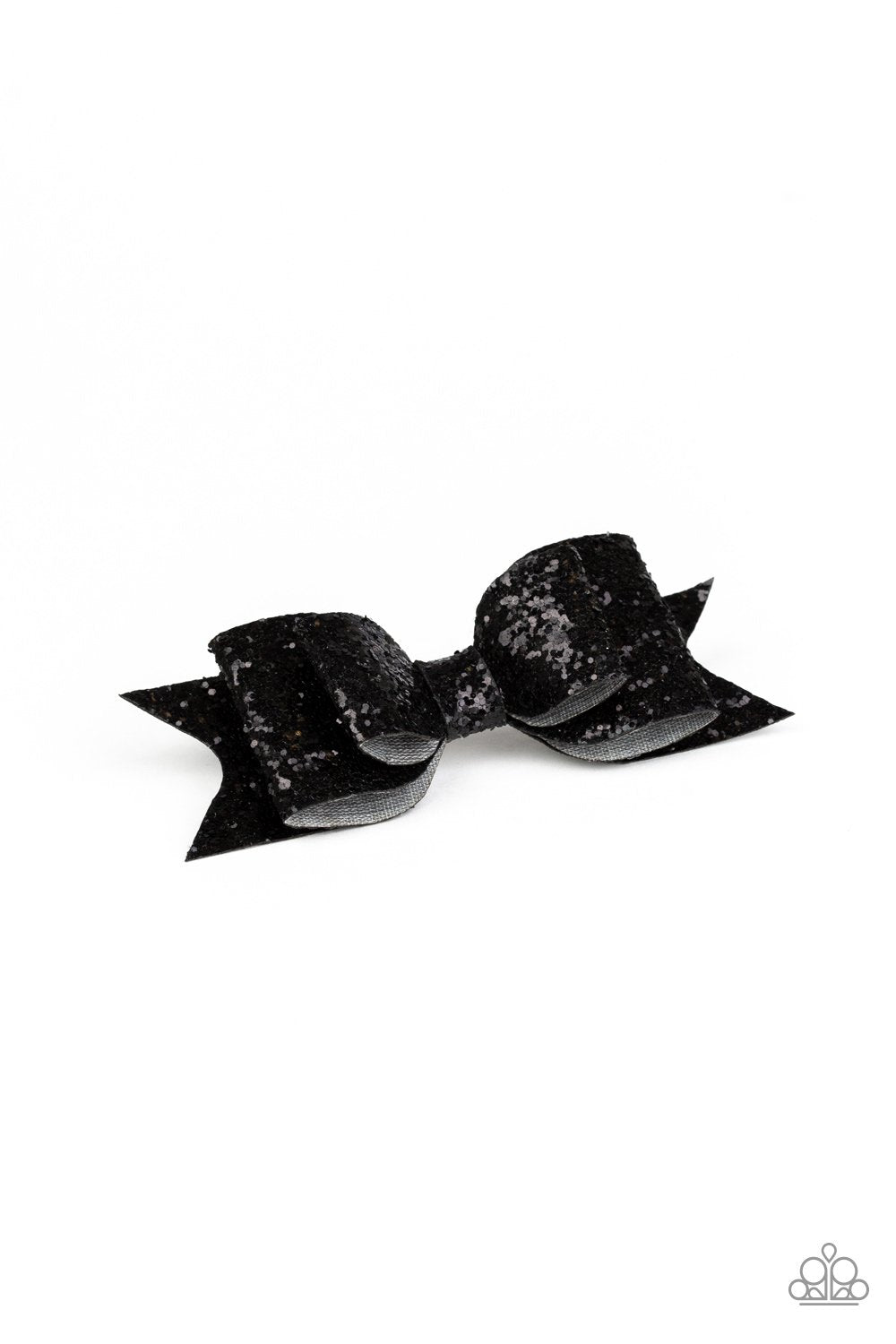 Put A Bow On It-black-Paparazzi hair clip