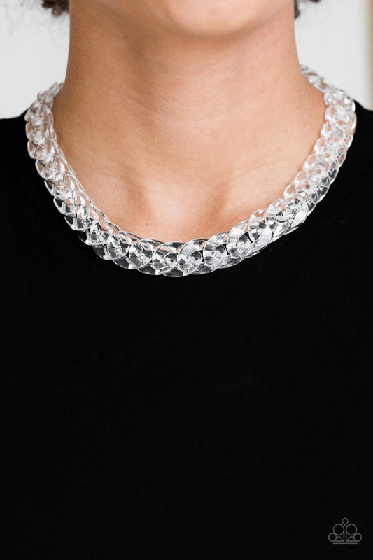 Put It On Ice-white-Paparazzi necklace