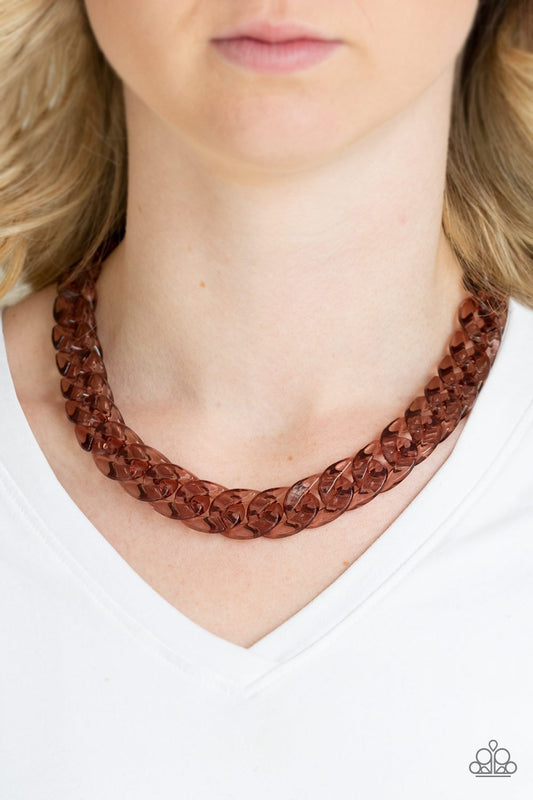 Put It On Ice - copper - Paparazzi necklace