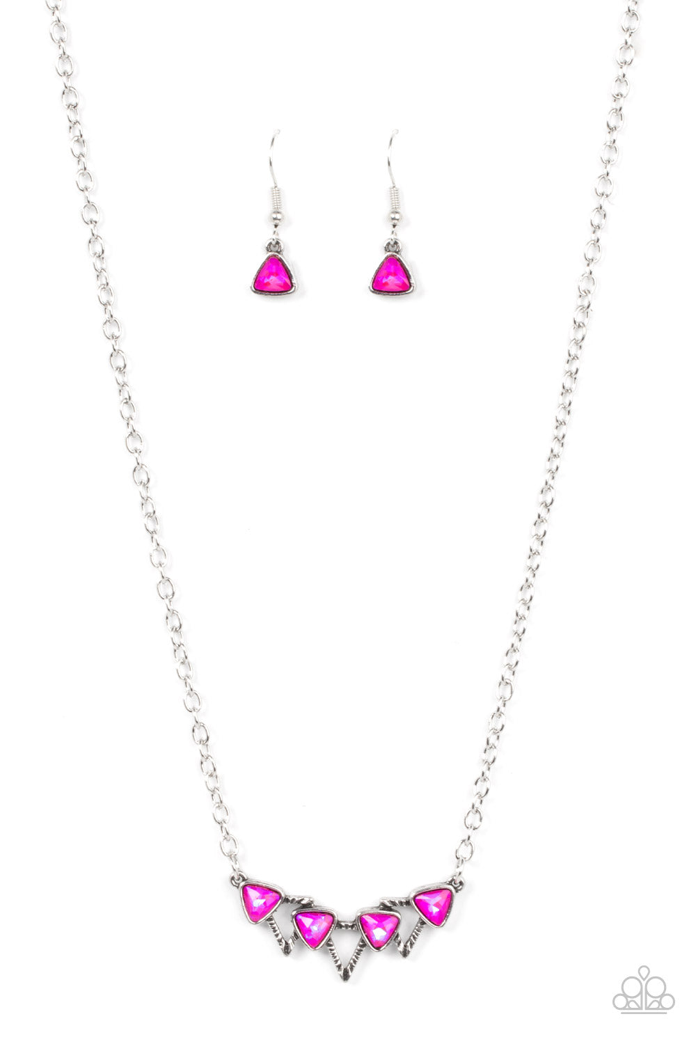 Pyramid Prowl - pink - Paparazzi necklace
