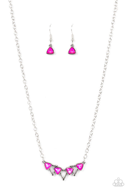 Pyramid Prowl - pink - Paparazzi necklace