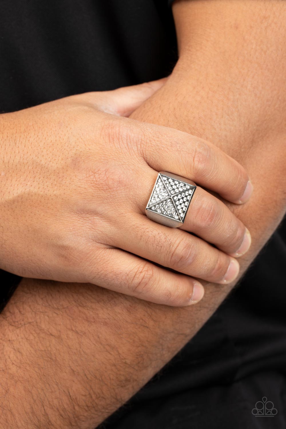 Pyramidal Powerhouse - white - Paparazzi ring