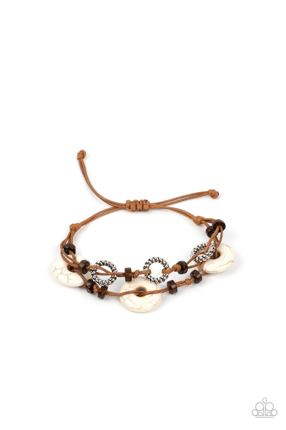 Quarry Quandary - white - Paparazzi bracelet