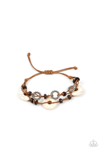 Quarry Quandary - white - Paparazzi bracelet