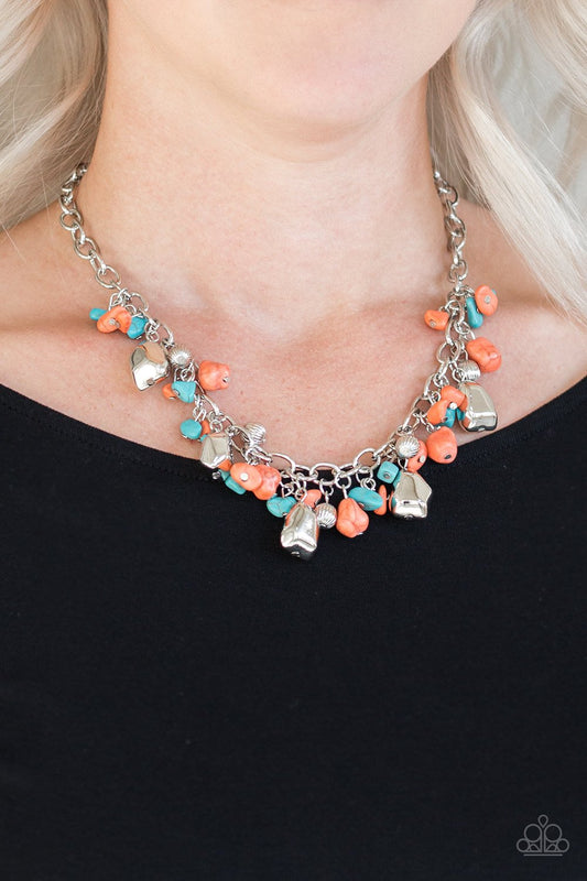 Quarry Trail-orang -Paparazzi necklace