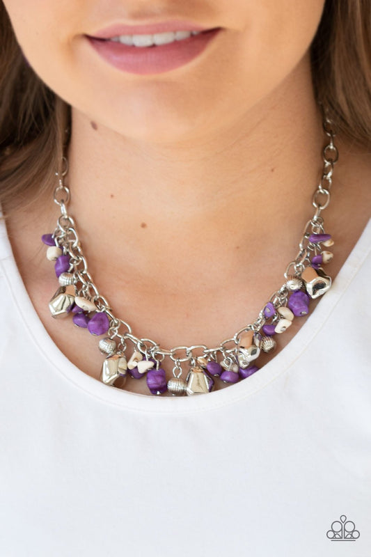 Quarry Trail-purple-Paparazzi necklace