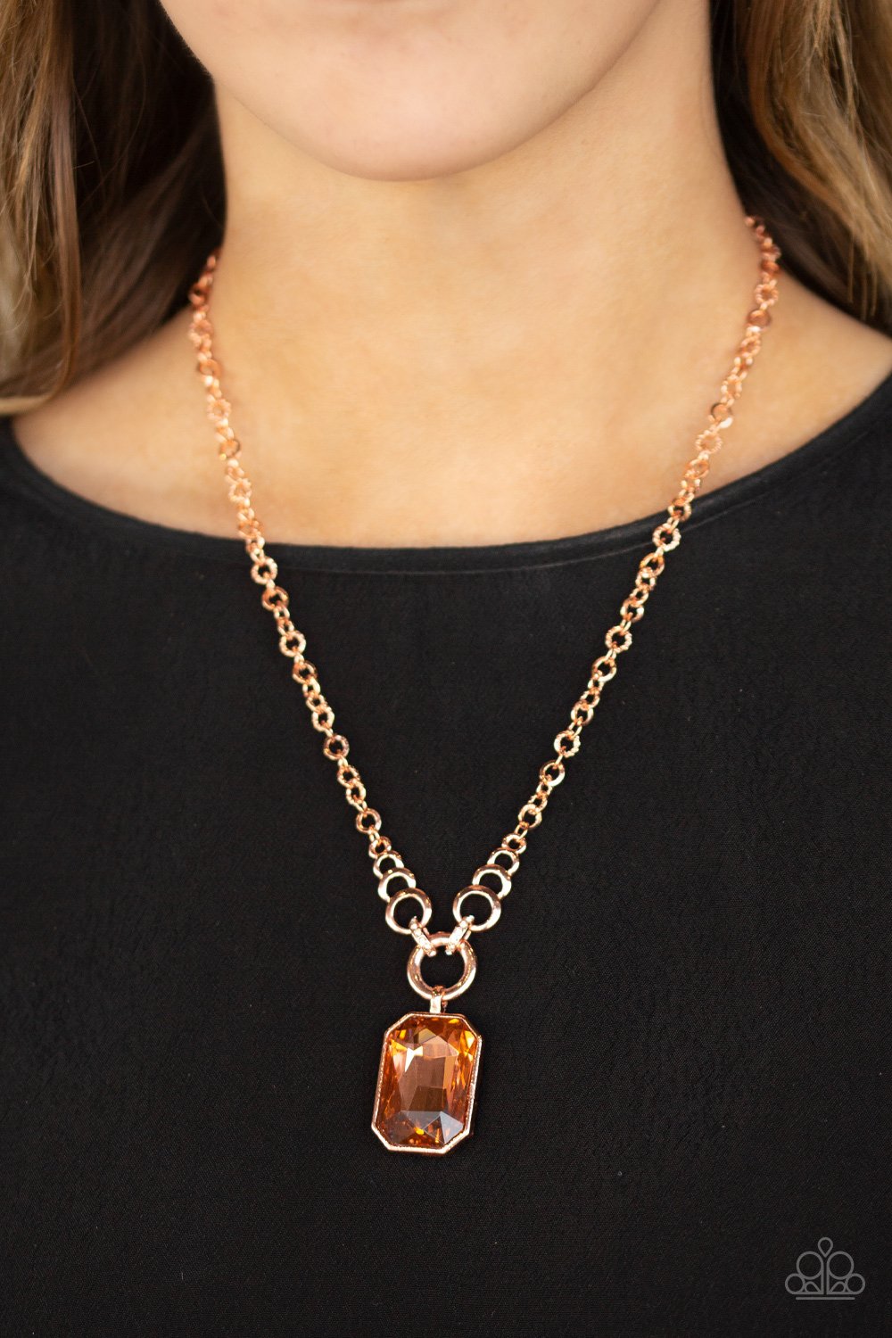 Queen Bling-copper-Paparazzi necklace