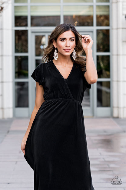 Queen of All Things Sparkly - white - Paparazzi earrings