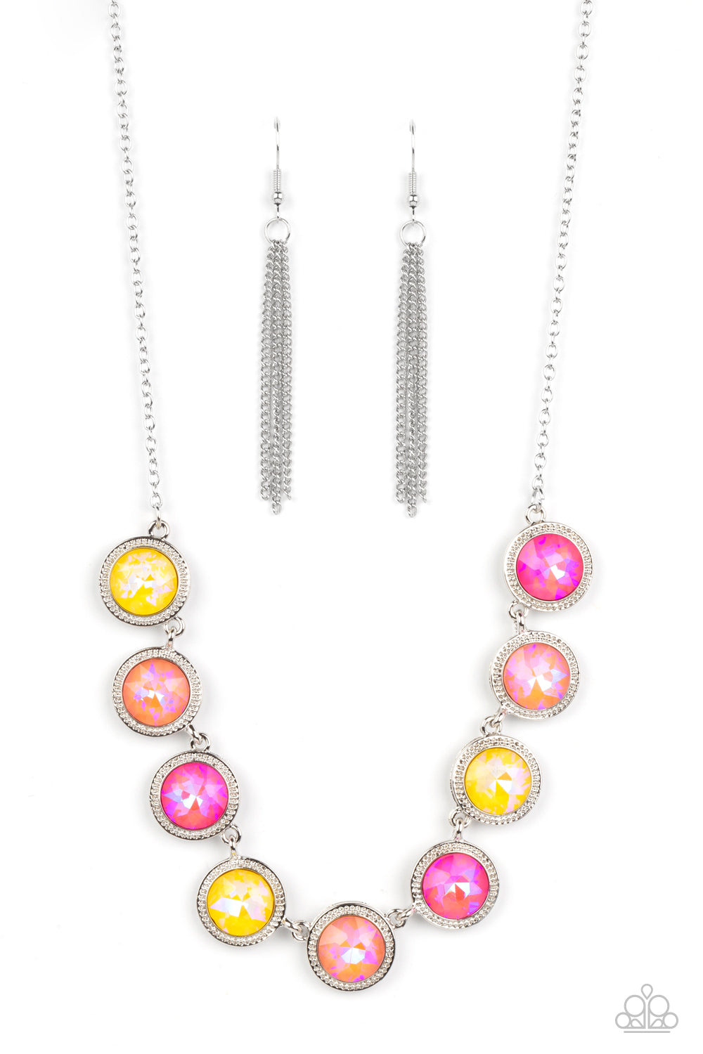 Queen of the Cosmos - yellow - Paparazzi necklace