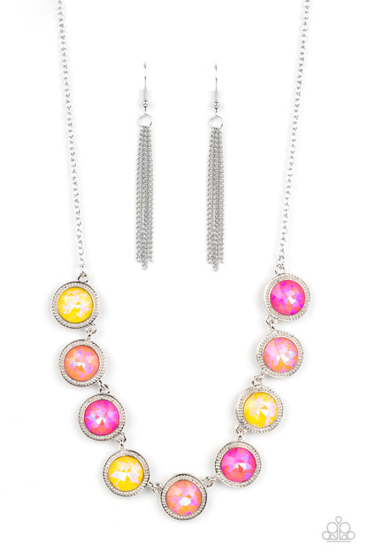 Queen of the Cosmos - yellow - Paparazzi necklace
