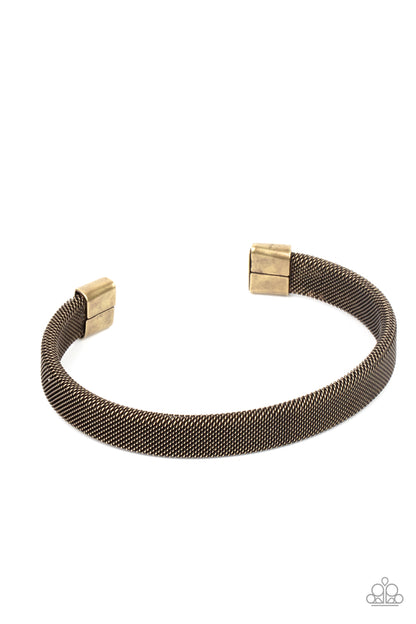 Quit MESHing around - brass - Paparazzi MENS bracelet