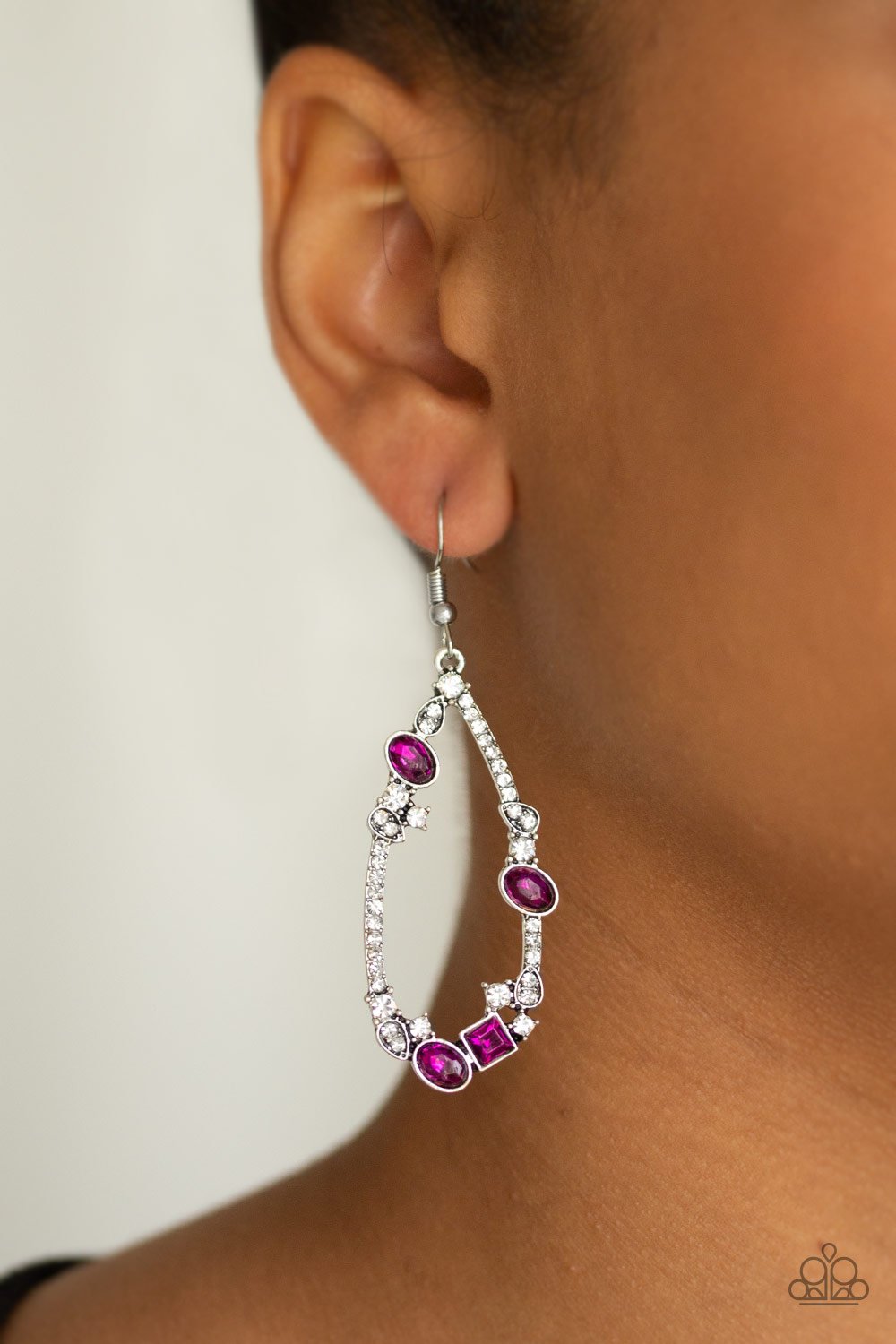 Quite the Collection-pink-Paparazzi earrings