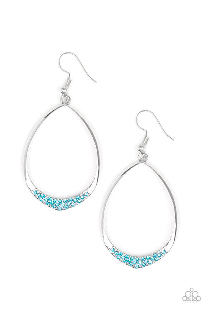 REIGN Down - blue - Paparazzi earrings
