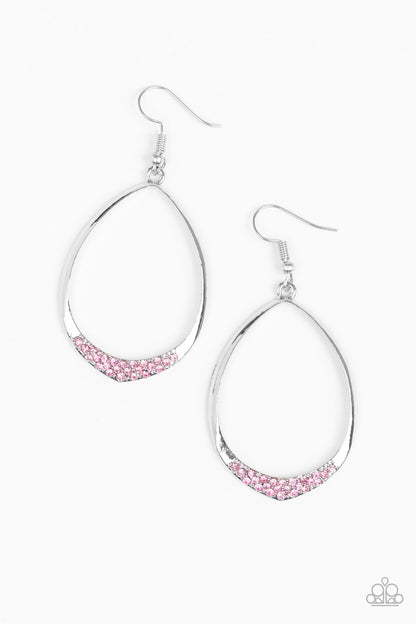 REIGN Down - pink - Paparazzi earrings