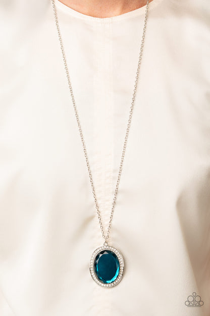 REIGN Them In - blue - Paparazzi necklace
