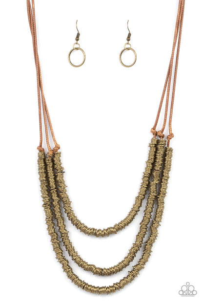 RING to Reason - brass - Paparazzi necklace