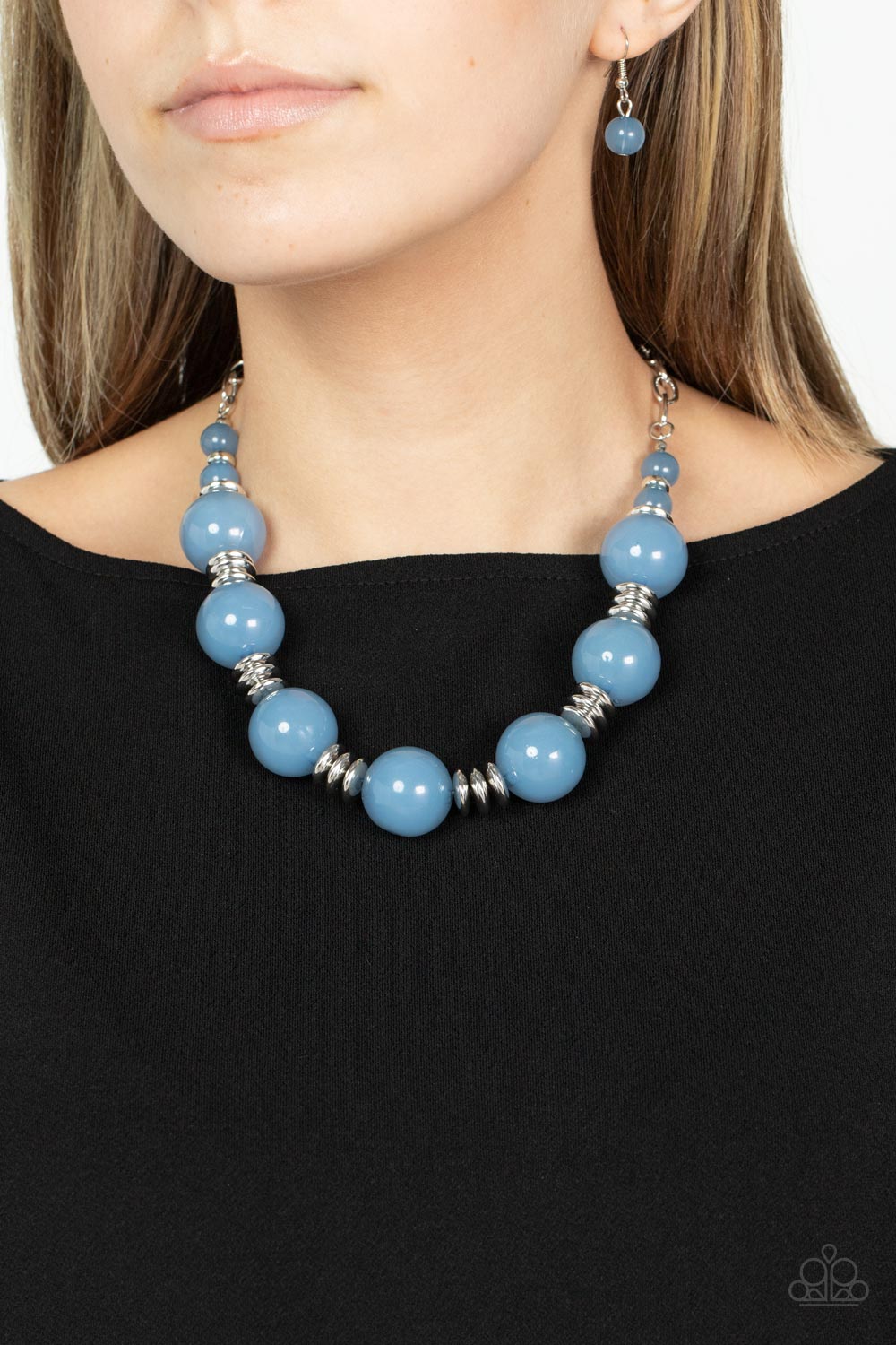Race to the POP - blue - Paparazzi necklace