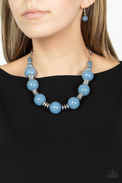 Race to the POP - blue - Paparazzi necklace