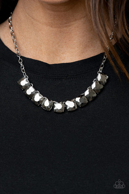 Radiance Squared - silver - Paparazzi necklace