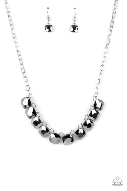 Radiance Squared - silver - Paparazzi necklace