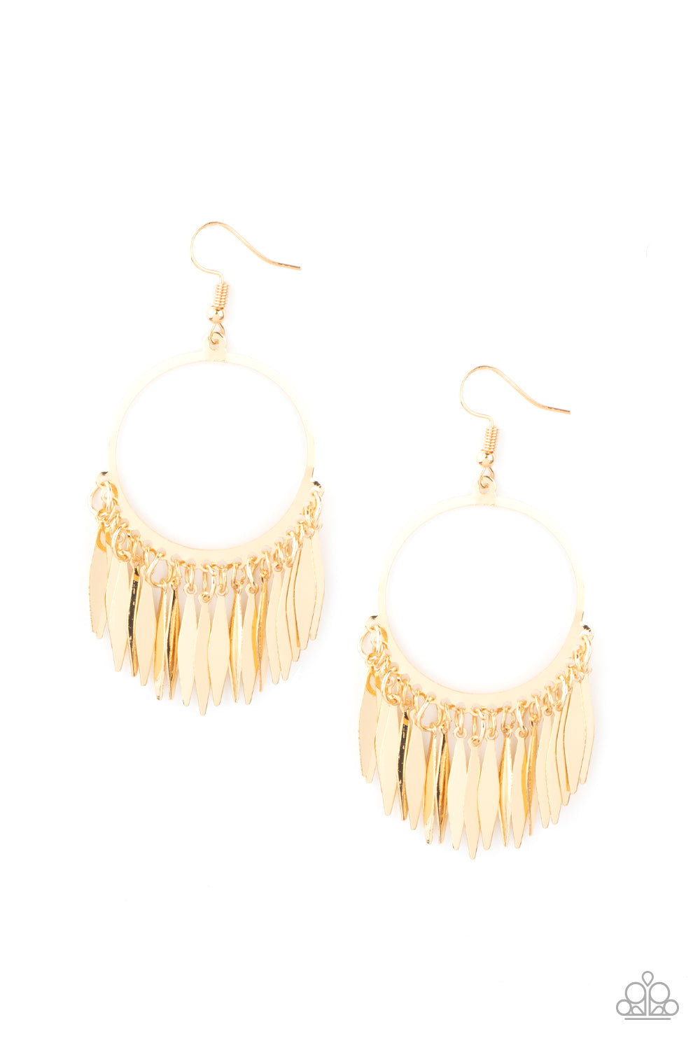 Radiant Chimes - gold - Paparazzi earrings