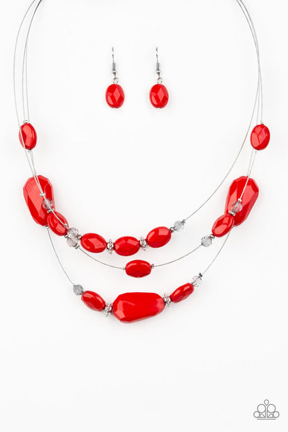Radiant Reflections - red - Paparazzi necklace – JewelryBlingThing