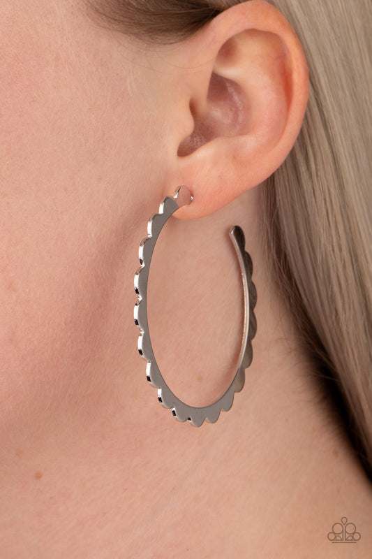 Radiant Ridges - silver - Paparazzi earrings
