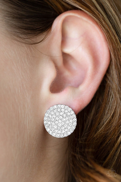 Radiant Ripples - white - Paparazzi earrings