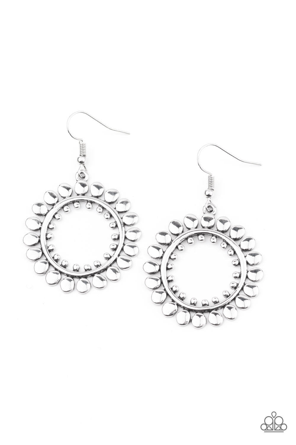 Radiating Radiance - silver - Paparazzi earrings