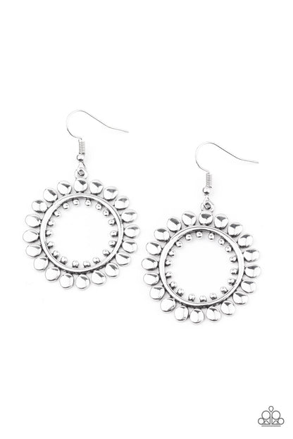 Radiating Radiance - silver - Paparazzi earrings