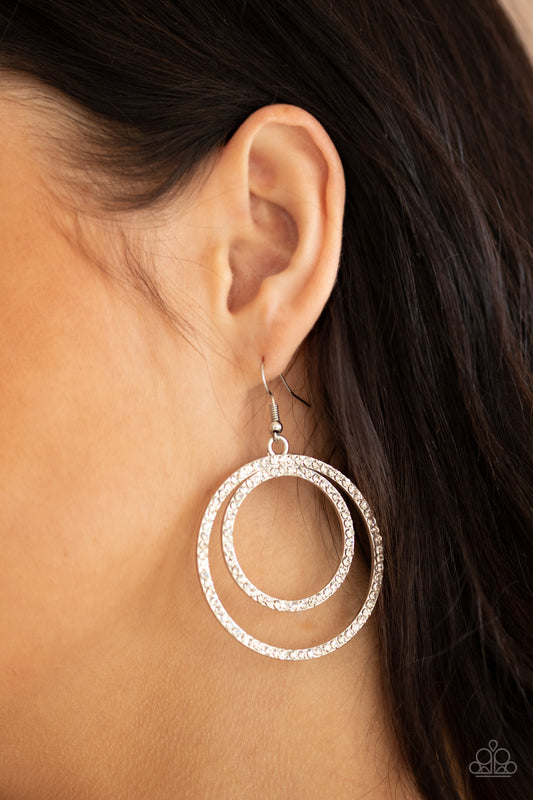 Radiating Refinement - white - Paparazzi earrings