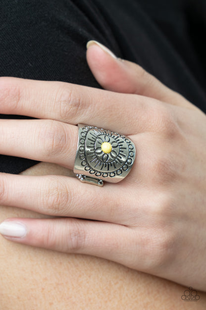 Radiating Whimsy - yellow - Paparazzi ring