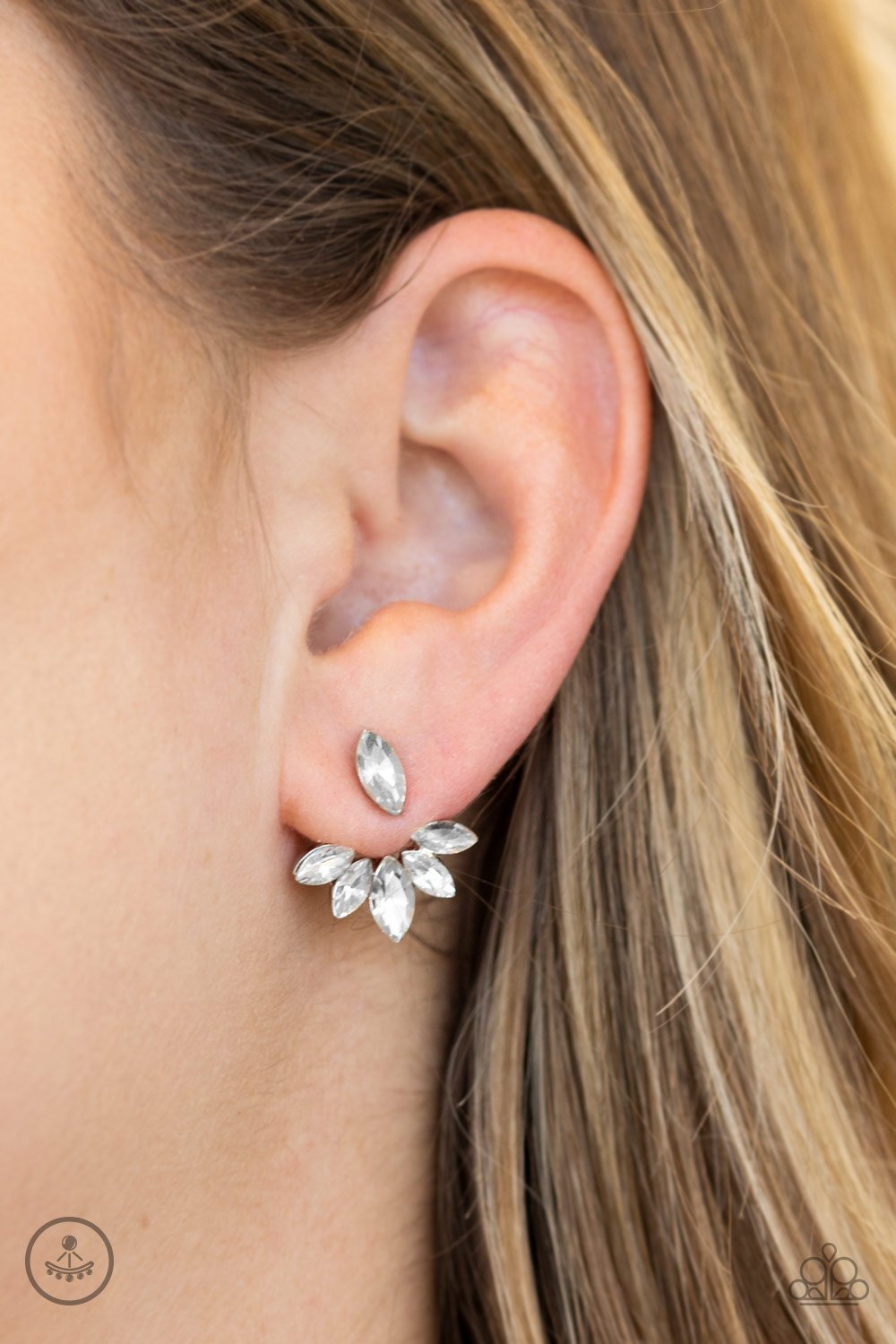 Radical Refinement - white - Paparazzi earrings