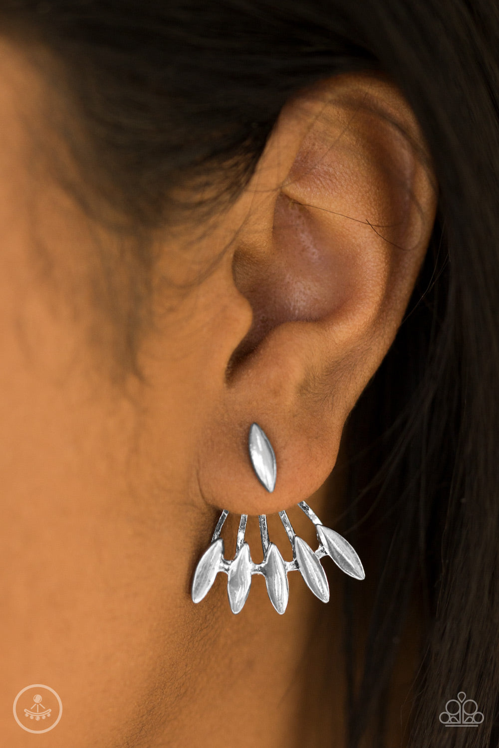 Radically Rebel - silver - Paparazzi earrings