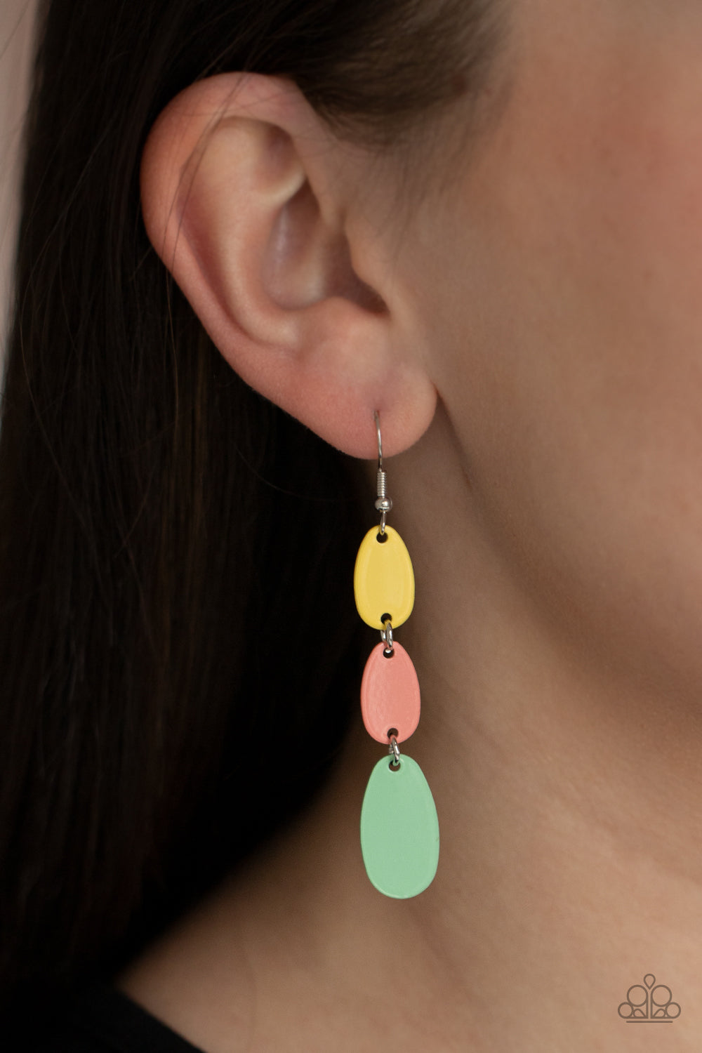 Rainbow Drops - multi - Paparazzi earrings