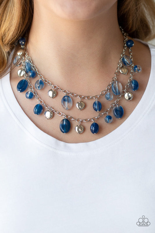 Rainbow Shine - blue - Paparazzi necklace