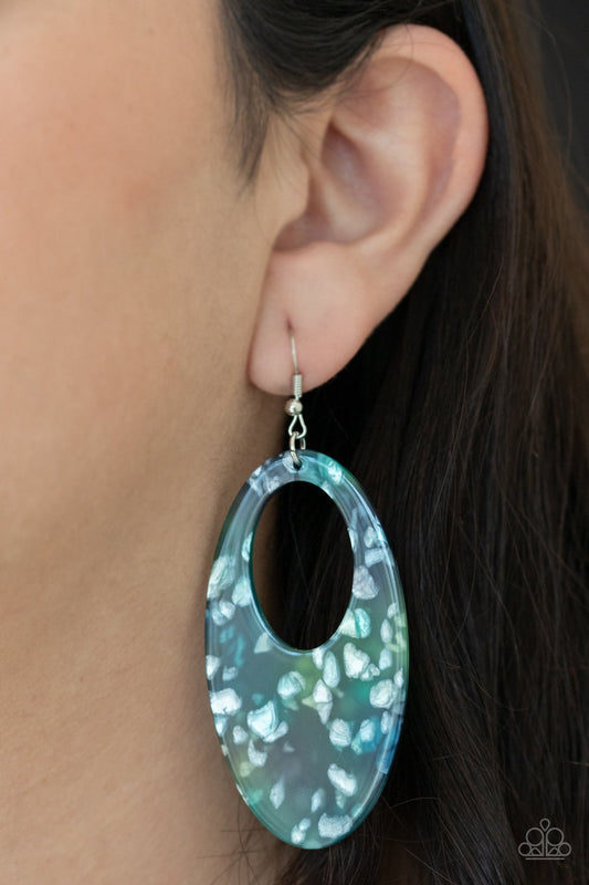 Rainbow Springs-blue multi-Paparazzi earrings