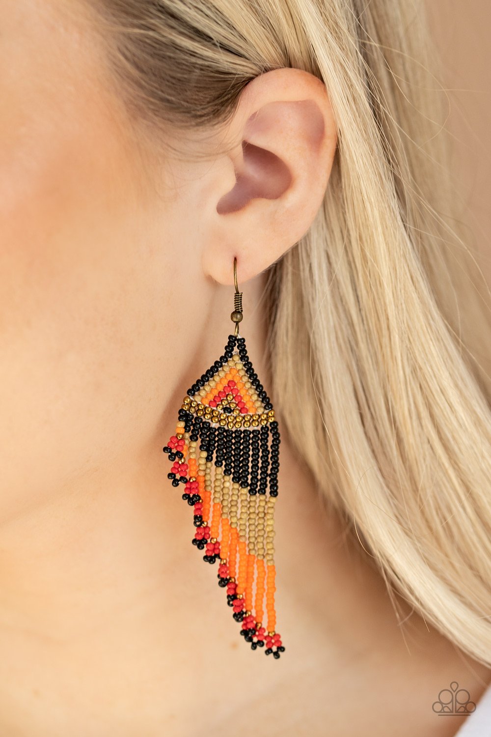 Rainbow Winds-black-Paparazzi earrings