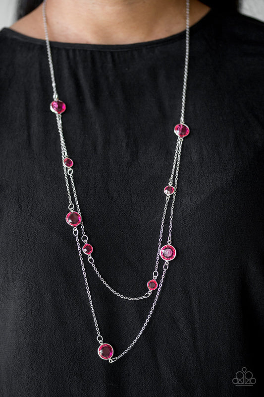 Raise Your Glass - pink - Paparazzi necklace