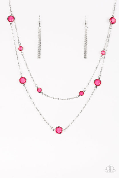 Raise Your Glass - pink - Paparazzi necklace