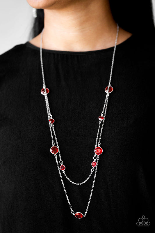 Raise Your Glass - red - Paparazzi necklace