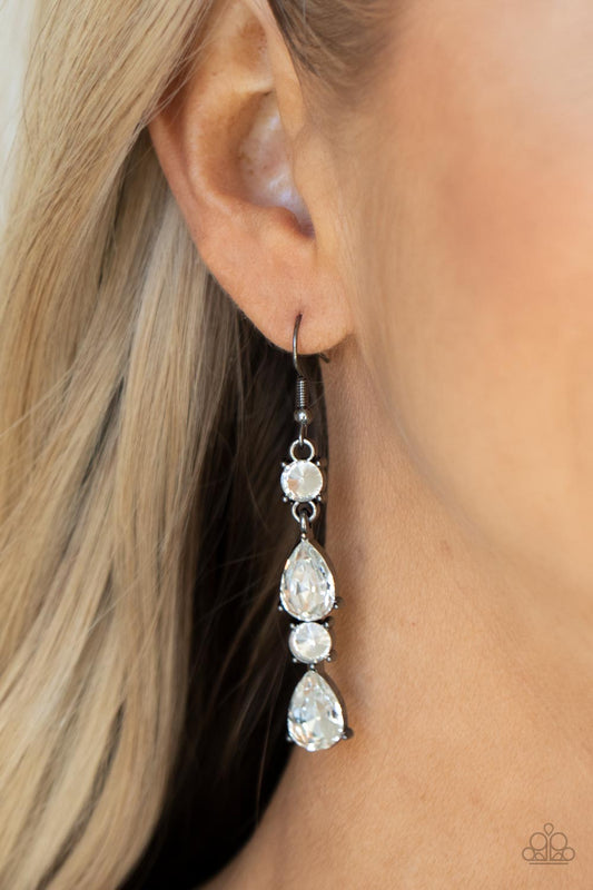 Raise Your Glass to Glamorous - black - Paparazzi earrings