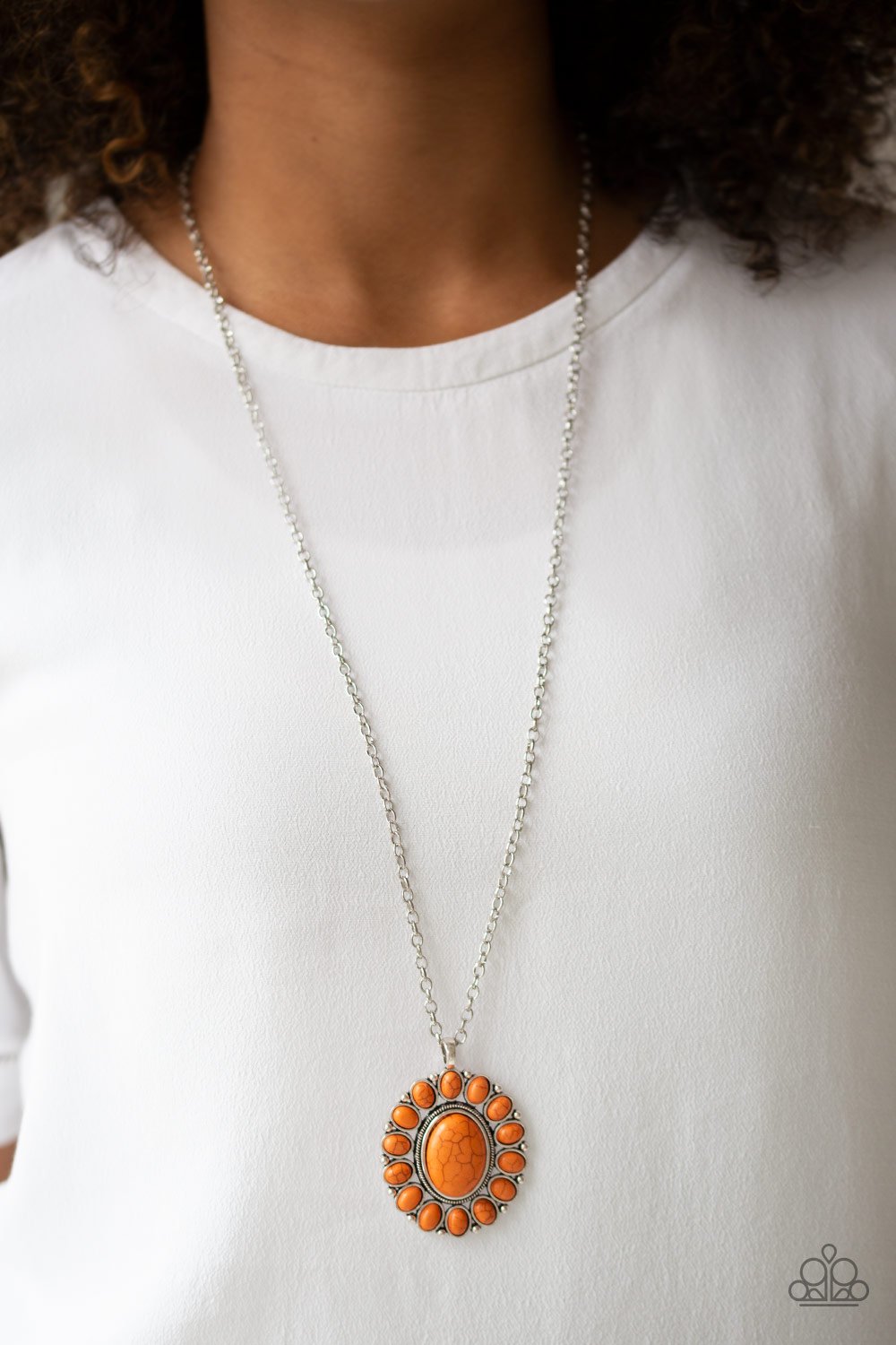 Rancho Roamer - orange - Paparazzi necklace