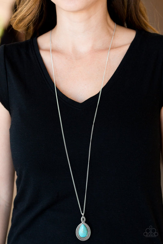 Rancho Rustler - blue - Paparazzi necklace