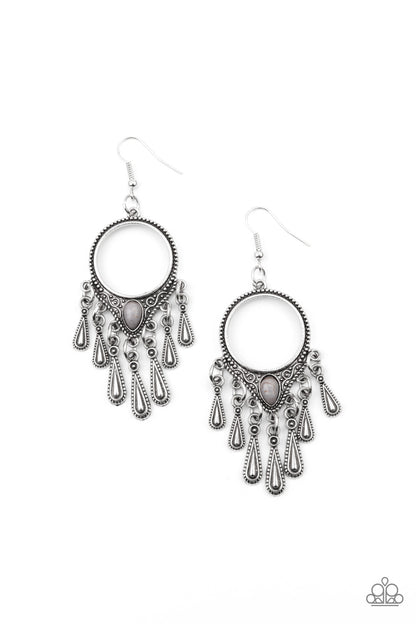 Ranger Rhythm - silver - Paparazzi earrings